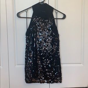 Black Jazzy sequin new year’s eve top!